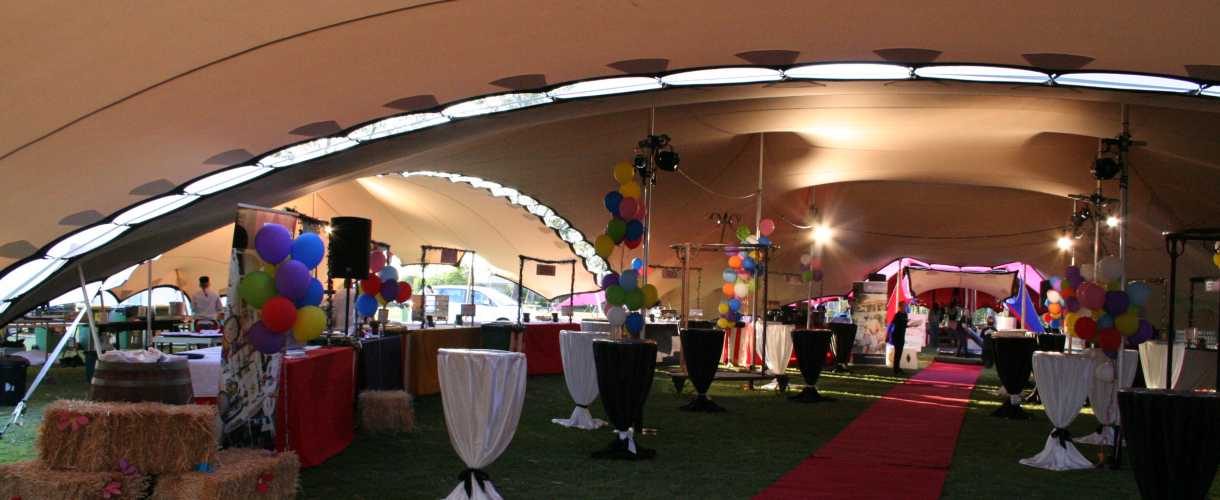 Brisbane Party Marquee with Red Carpet